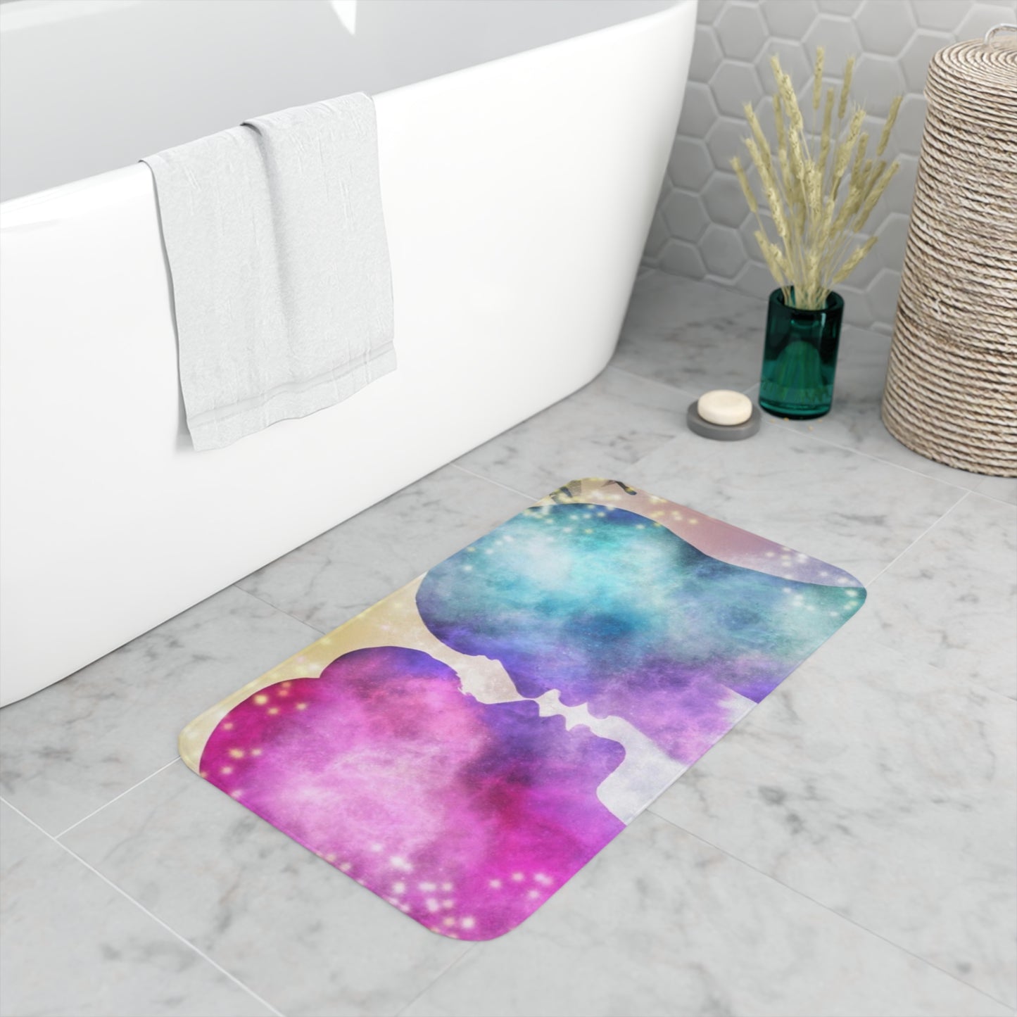 Couple Memory Foam Bath Mat