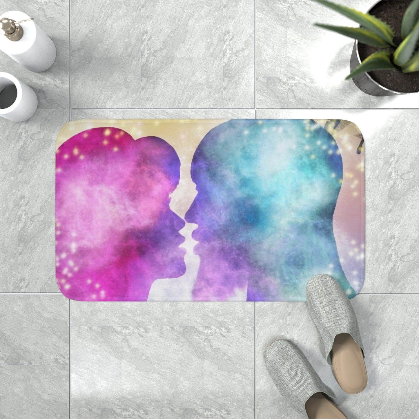 Couple Memory Foam Bath Mat